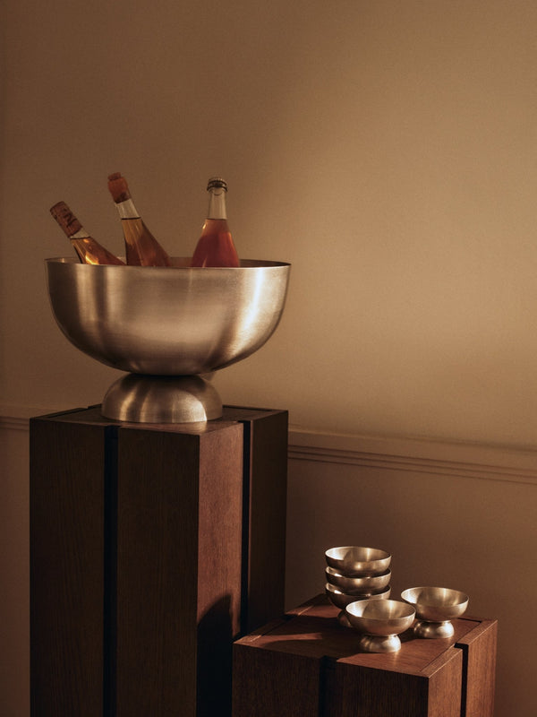 Tumbled Champagne Cooler - 38 - Stainless Steel - Ferm Living Serveware - HORNE