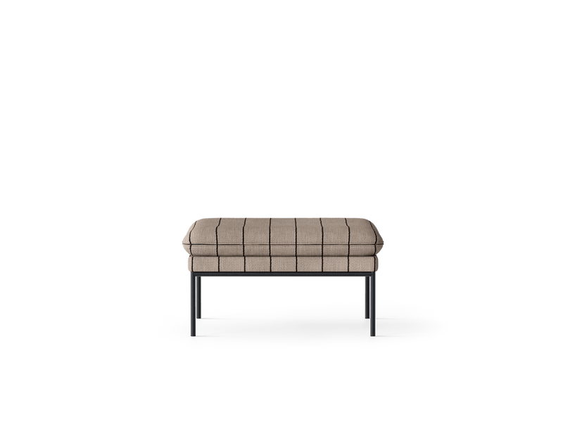 Turn Pouf - Ferm Living Stools + Benches + Ottomans - Cotton Linen - Natural - HORNE