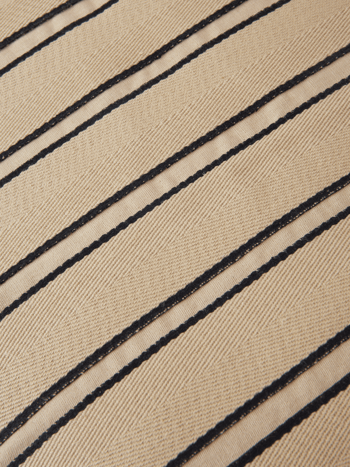 Twill Cushion - Rectangular - Ferm Living Bedding + Pillows - Off - white/Black - HORNE