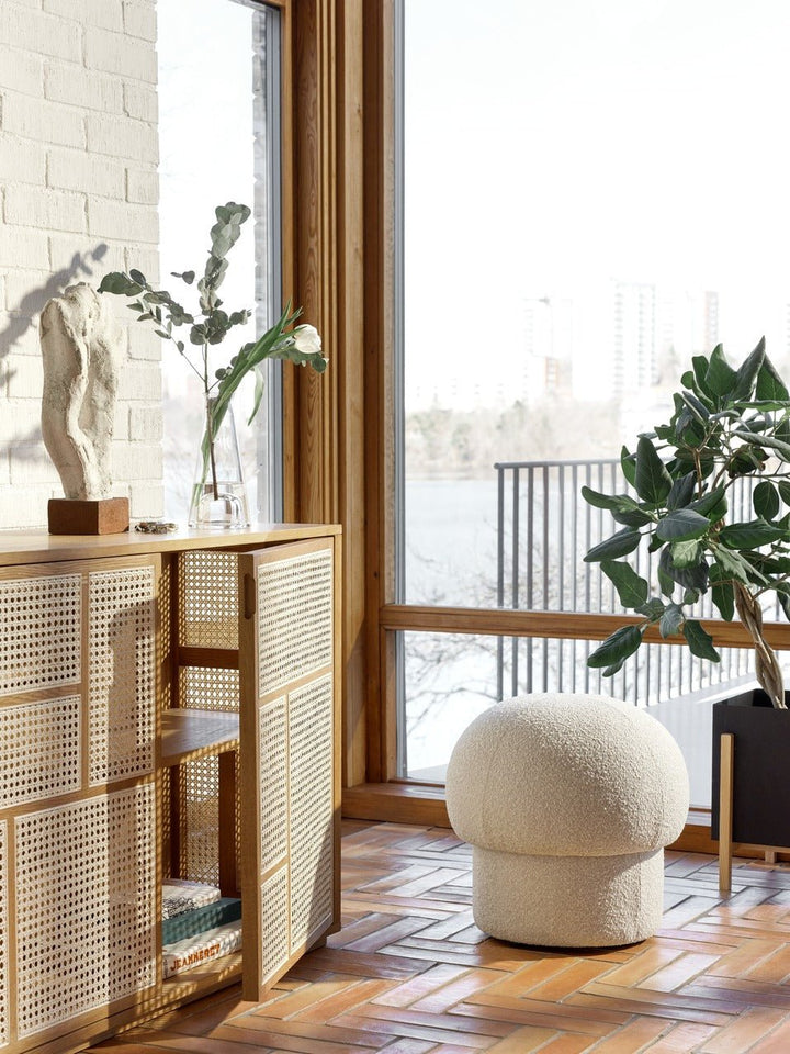 Uno Pouf - Design House Stockholm Stools + Benches + Ottomans - Brown - 65 Cm - HORNE