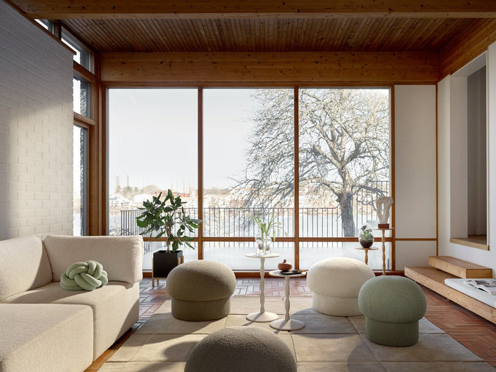 Uno Pouf - Design House Stockholm Stools + Benches + Ottomans - Brown - 65 Cm - HORNE