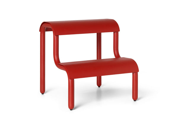 Up Step Stool - Ferm Living Stools + Benches + Ottomans - Poppy Red - HORNE