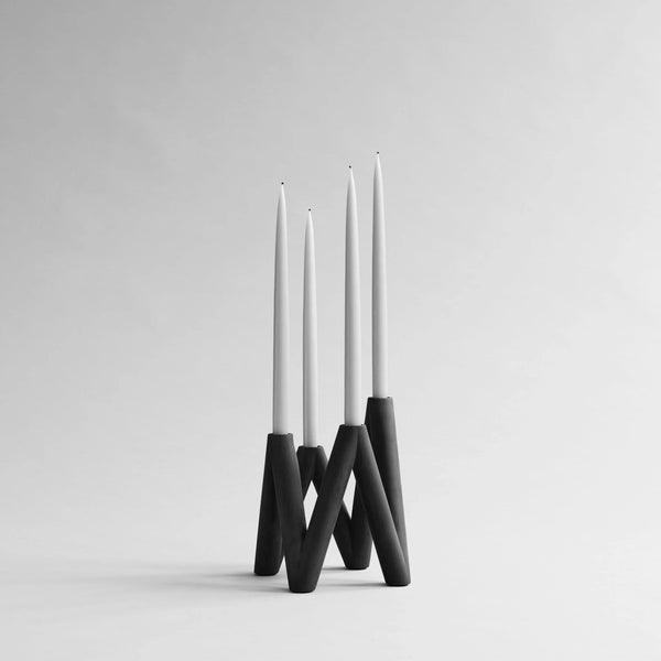 W Candle Holder - 101 Copenhagen Candle Holders - Black - HORNE