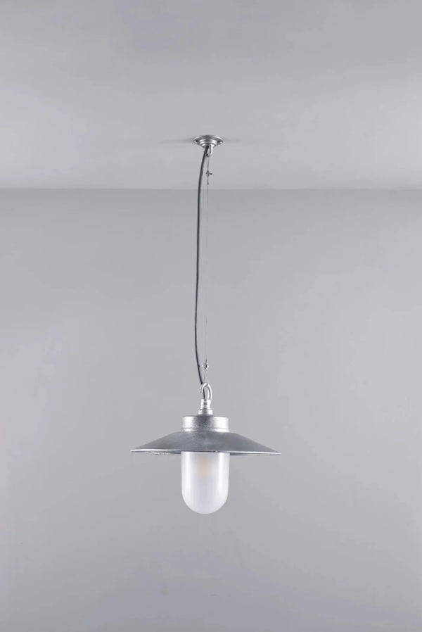 Well Glass Pendant With Visor - 7680 - Davey Lighting Pendants - Frosted - HORNE