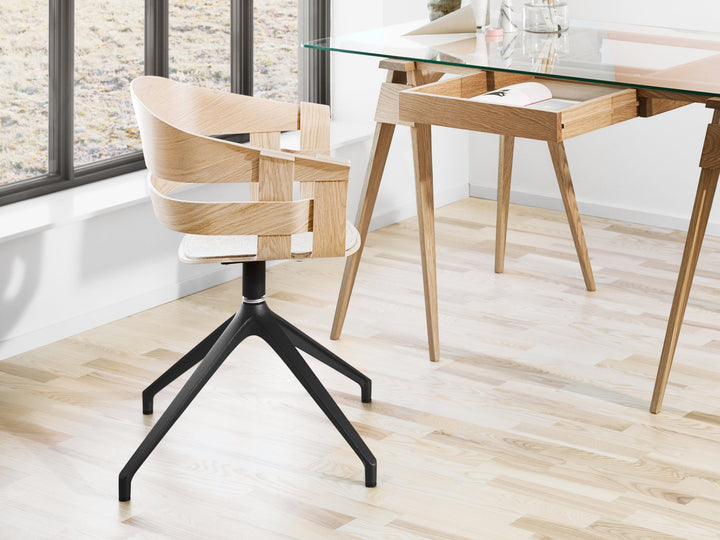 Wick Chair With Swivel Legs - Design House Stockholm Chairs - Oak/grey - HORNE