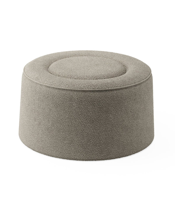 woud Praline Pouf - Ø30" - Woud - Stools + Benches + Ottomans - Alpine 01 (Textaafoam) bouclé - HORNE