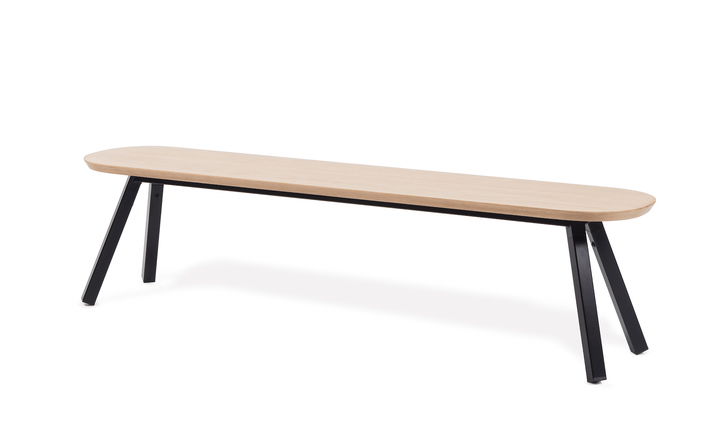 You And Me Bench - Indoor Only - RS Barcelona - Stools + Benches + Ottomans - 180 Bench - Black - HORNE