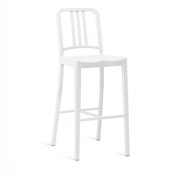 111 Navy Barstool - Emeco - Stools + Benches + Ottomans - Snow - HORNE