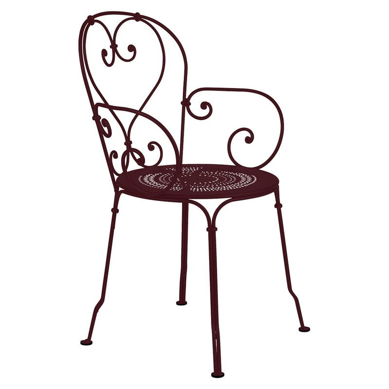 1900 Armchair - Set of 2 - Fermob - Outdoor Furniture - Black Cherry - HORNE