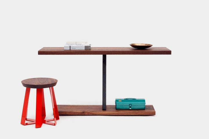 2020 Console Table - Artless - Sideboards + Cabinets - 48"W x 18"D x 24"H - Black Oak + Matte Black - HORNE