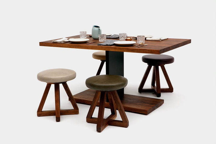 2020 Dining Table - Artless - Tables + Desks - 60"W - Black Oak + Matte Black - HORNE