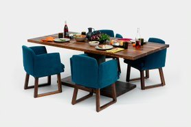 2020 Dining Table - Artless - Tables + Desks - 60"W - Black Oak + Matte Black - HORNE