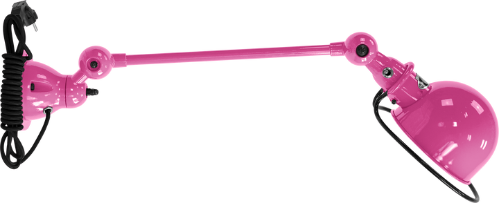 Loft Table/Wall Light - D4001 - Glossy Finish - Jielde - Table + Task - With Plug & Cord - Pink - RAL4003 - HORNE
