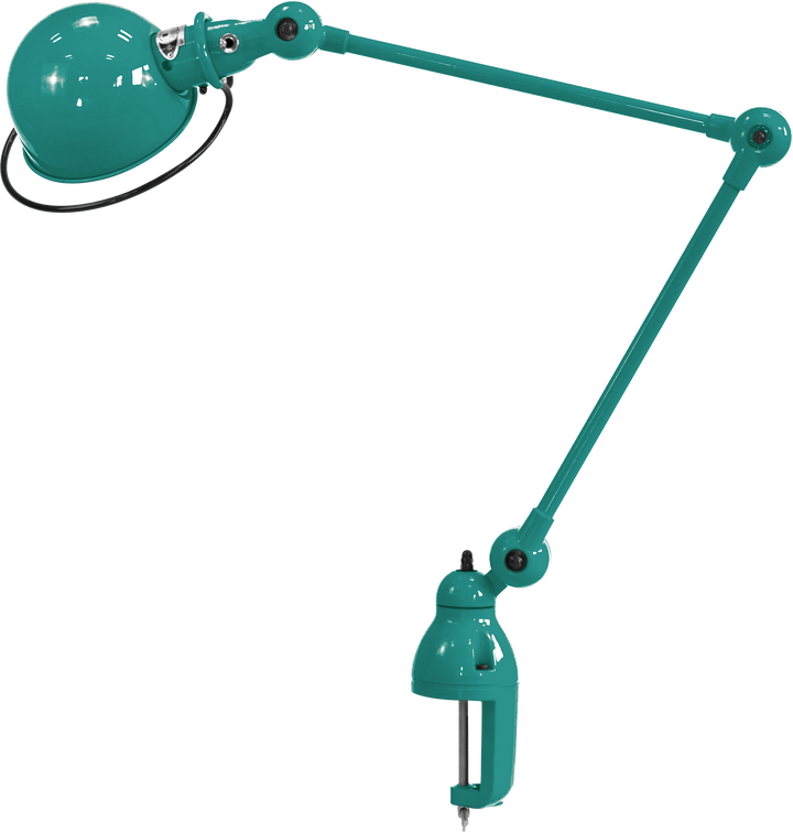Loft Desk Clamp Lamp - D4040 - Jielde - Table + Task - Glossy - Water Blue - RAL5021 - HORNE