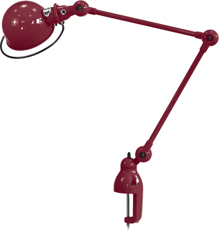 Loft Desk Clamp Lamp - D4040 - Jielde - Table + Task - Glossy - Burgundy - RAL3005 - HORNE