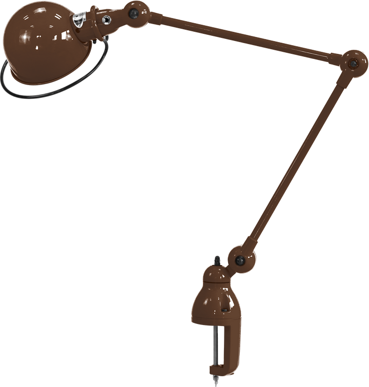 Loft Desk Clamp Lamp - D4040 - Jielde - Table + Task - Glossy - Chocolate - RAL8017 - HORNE