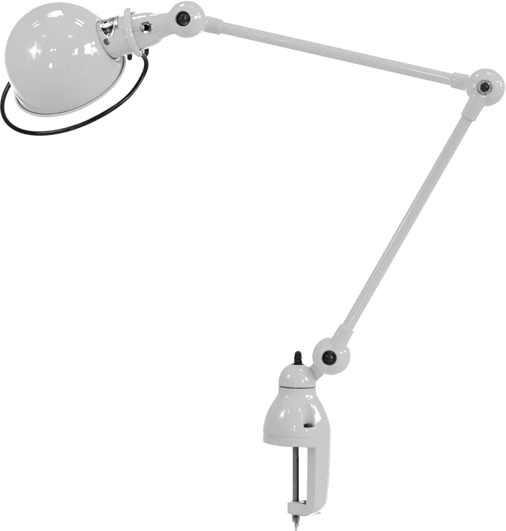 Loft Desk Clamp Lamp - D4040 - Jielde - Table + Task - Glossy - Silver Grey - RAL9006 - HORNE