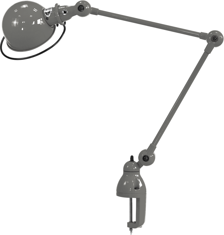 Loft Desk Clamp Lamp - D4040 - Jielde - Table + Task - Glossy - Mouse Grey - RAL7005 - HORNE