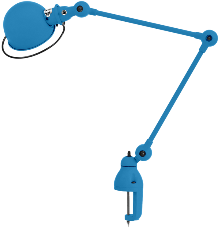 Loft Desk Clamp Lamp - D4040 - Jielde - Table + Task - Matte - Blue - RAL5012 - HORNE