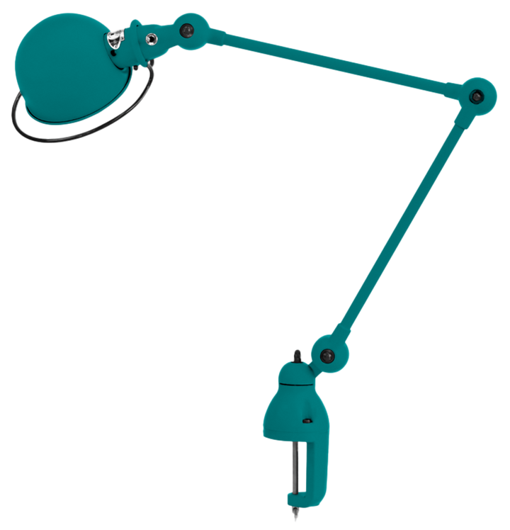 Loft Desk Clamp Lamp - D4040 - Jielde - Table + Task - Matte - Water Blue - RAL5021 - HORNE