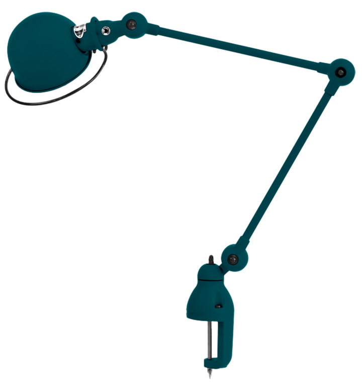 Loft Desk Clamp Lamp - D4040 - Jielde - Table + Task - Matte - Ocean Blue - RAL5020 - HORNE