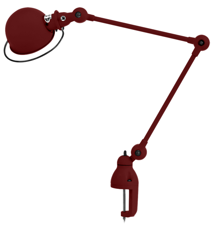 Loft Desk Clamp Lamp - D4040 - Jielde - Table + Task - Matte - Burgundy - RAL3005 - HORNE