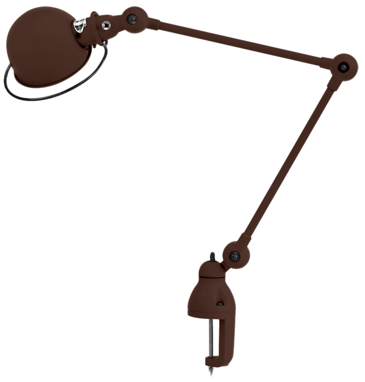 Loft Desk Clamp Lamp - D4040 - Jielde - Table + Task - Matte - Chocolate - RAL8017 - HORNE