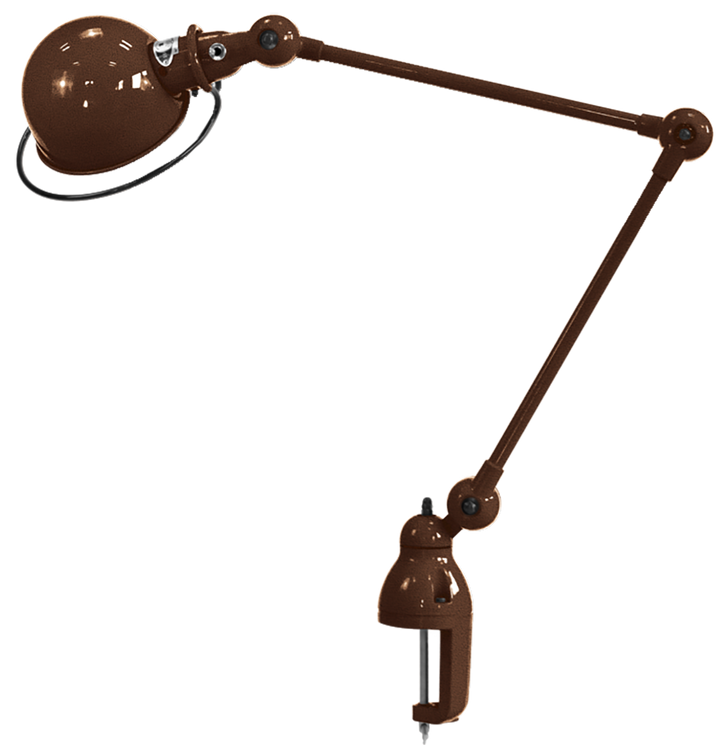 Loft Desk Clamp Lamp - D4040 - Jielde - Table + Task - Glossy - Hammered Copper - HORNE