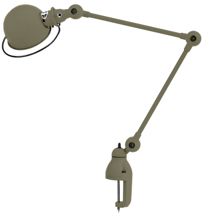 Loft Desk Clamp Lamp - D4040 - Jielde - Table + Task - Matte - Khaki - RAL7002 - HORNE