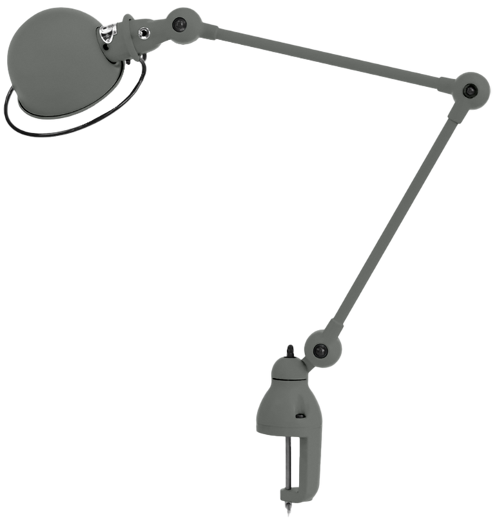 Loft Desk Clamp Lamp - D4040 - Jielde - Table + Task - Matte - Mouse Grey - RAL7005 - HORNE
