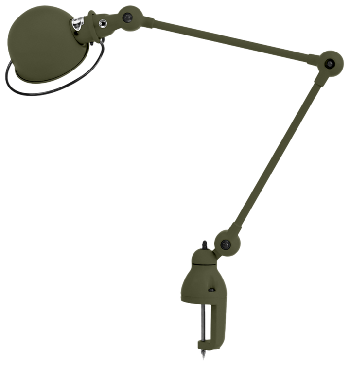 Loft Desk Clamp Lamp - D4040 - Jielde - Table + Task - Matte - Olive Green - RAL6003 - HORNE