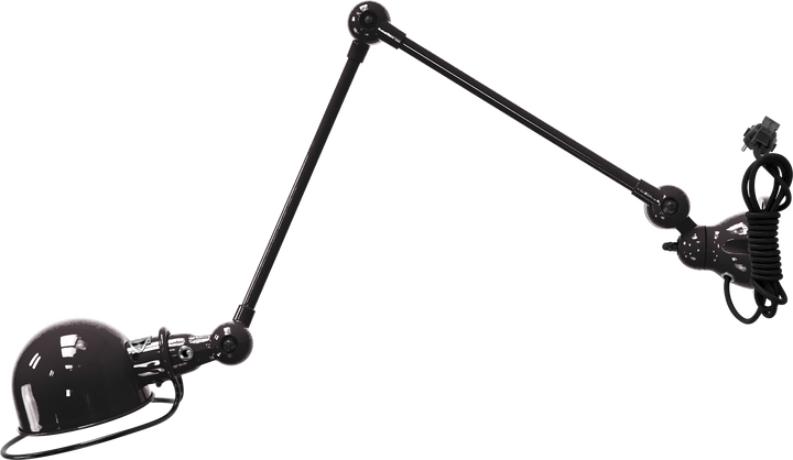 Loft Table/Wall Light - D4401R - Glossy Finish - Jielde - Table + Task - With Plug & Cord - Black - RAL9011 - HORNE