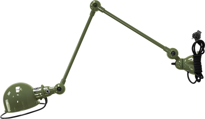 Loft Table/Wall Light - D4401R - Glossy Finish - Jielde - Table + Task - With Plug & Cord - Olive Green - RAL6003 - HORNE