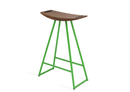 Roberts Counter Stool - Tronk - Stools + Benches + Ottomans - Walnut - Green - HORNE