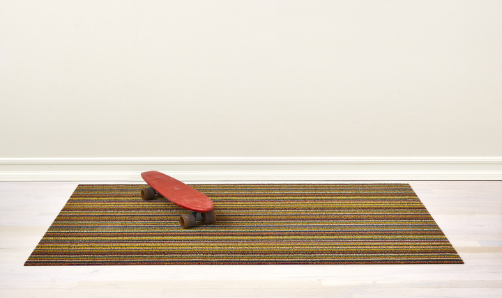 Skinny Stripe Shag Rug - Chilewich - Rugs - Bright Multi - Doormat - HORNE