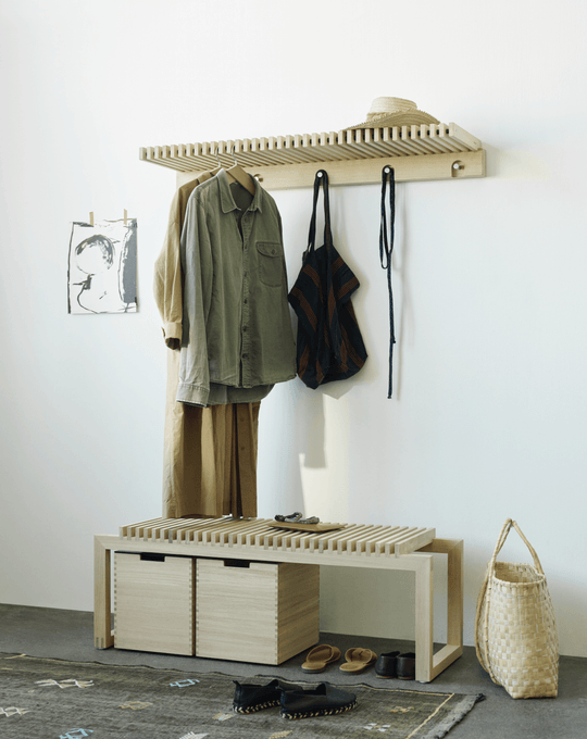 Cutter Wardrobe - Oak / Black - Skagerak by Fritz Hansen - Coat + Key Racks - HORNE