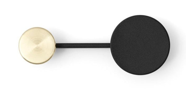 Afteroom Coat Hanger - Small - Audo Copenhagen - Coat + Key Racks - Black & Brass - HORNE