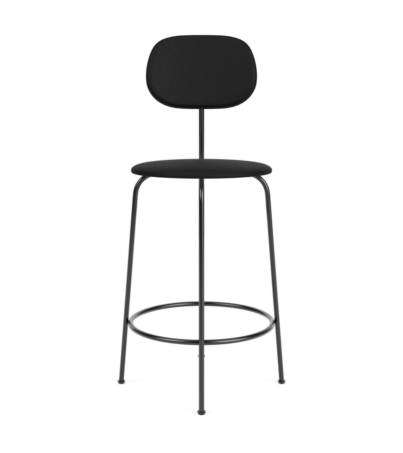 Afteroom Counter Chair Plus - Upholstered Seat & Back - Audo Copenhagen - Stools + Benches + Ottomans - Sierra Leather - Stone 1611 - HORNE
