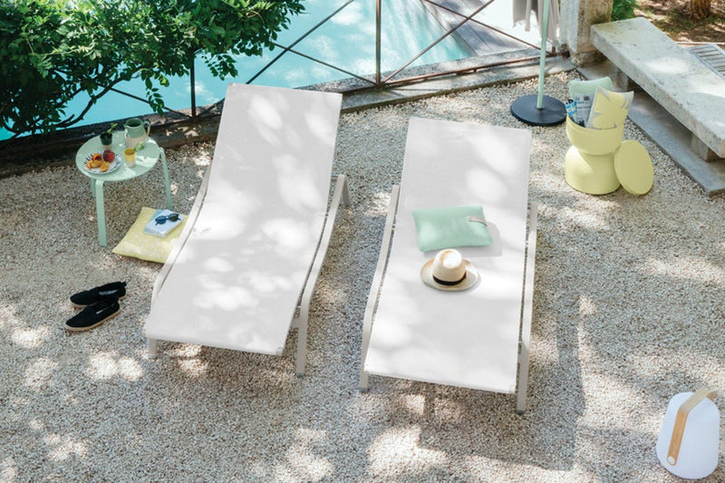 Alize Sunlounger - Stereo Fabric - Fermob - Outdoor Furniture - Acapulco Blue - HORNE