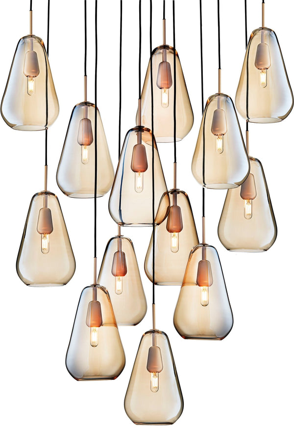 Anoli 13 Chandelier - Nuura - Chandeliers - Gold - HORNE