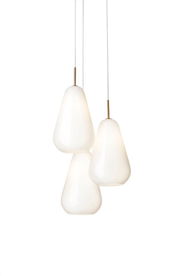 Anoli 3 Chandelier - Nuura - Chandeliers - Nordic Gold/Opal White - HORNE