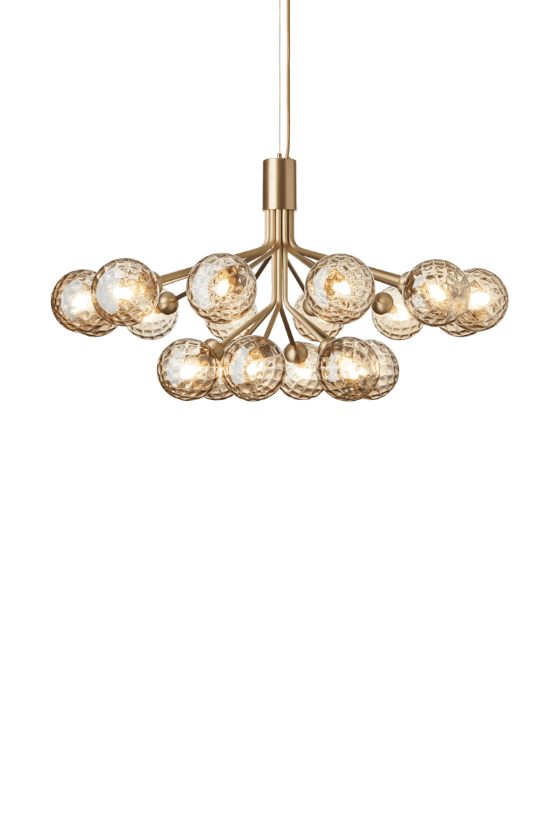 Apiales 18 Pendant - Nuura - Pendants - Brushed Brass/Opal White - HORNE