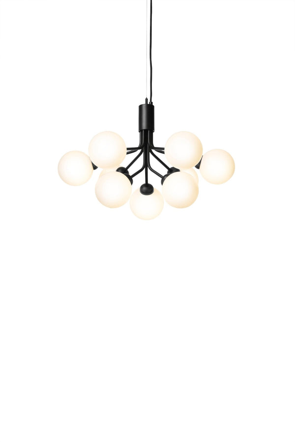 Apiales 9 Pendant - Nuura - Pendants - Satin Black/Opal White - HORNE