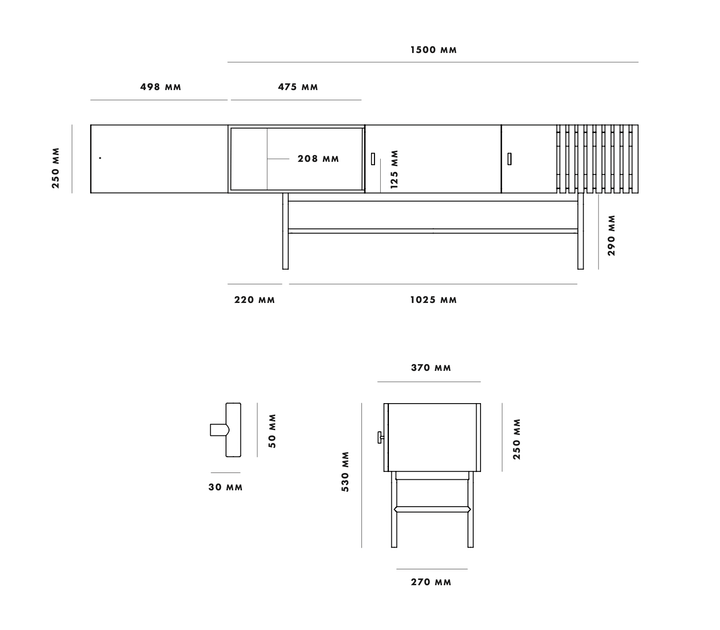 Array Low Sideboard - Woud - Sideboards + Cabinets - Walnut - HORNE