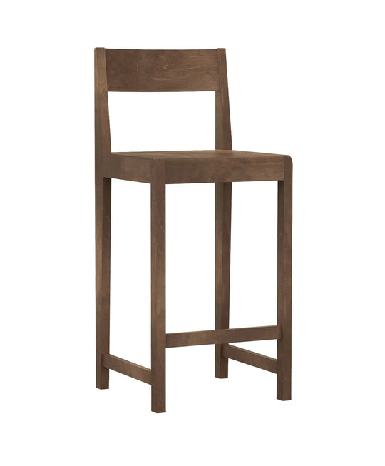 Bar Chair 01 - Frama - Stools + Benches + Ottomans - Short - 25.6" - Dark Wood - HORNE