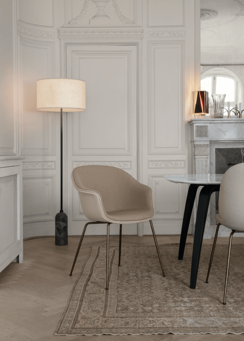Bat Dining Armchair - Black Chrome Base - Gubi - Chairs - Black - HORNE
