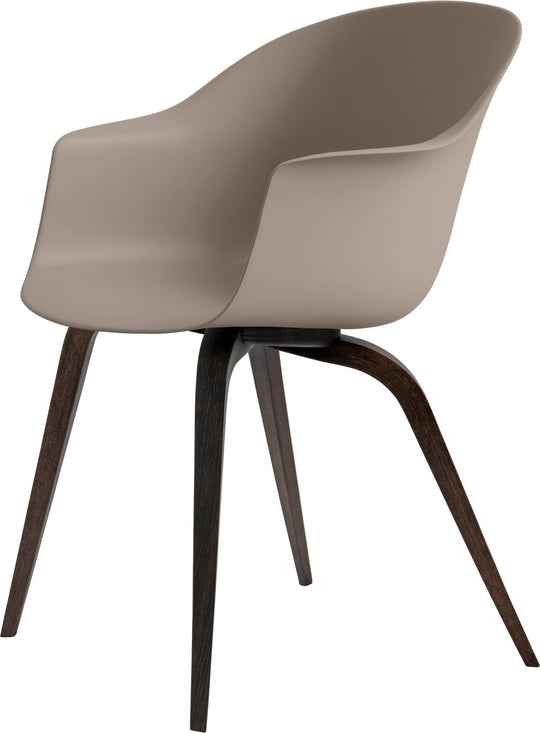 Bat Dining Armchair - Smoked Oak - Gubi - Chairs - New Beige - HORNE