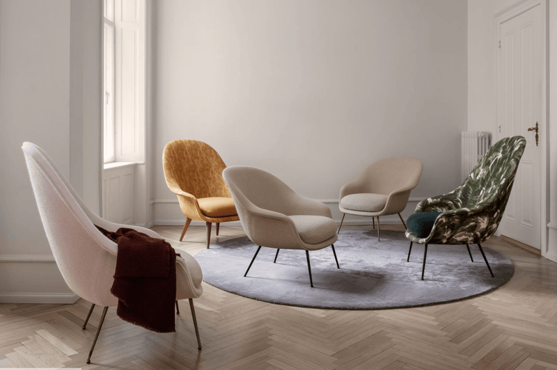 Bat Lounge Chair w/ Low Back - Brass - Gubi - Chairs - Gabriel Tempt - 60152 - HORNE
