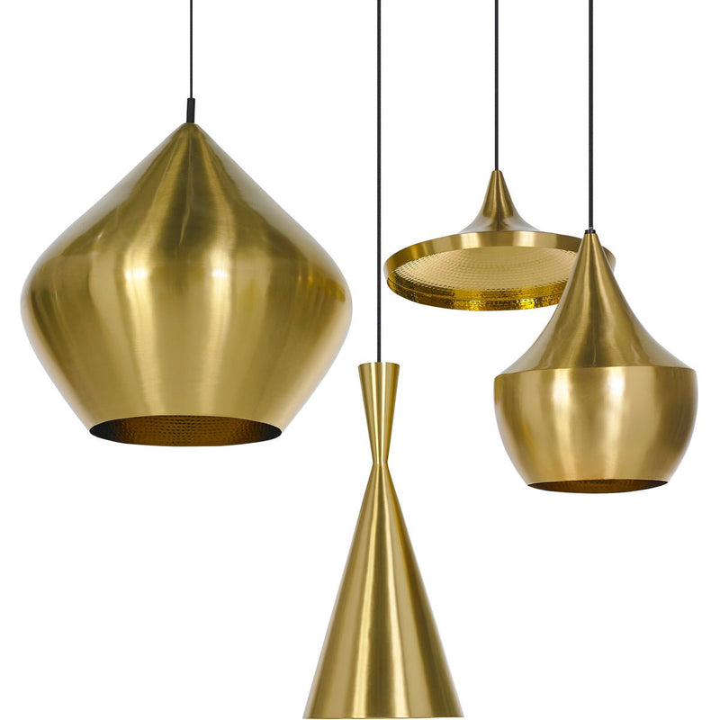 Beat Wide Pendant - Brass