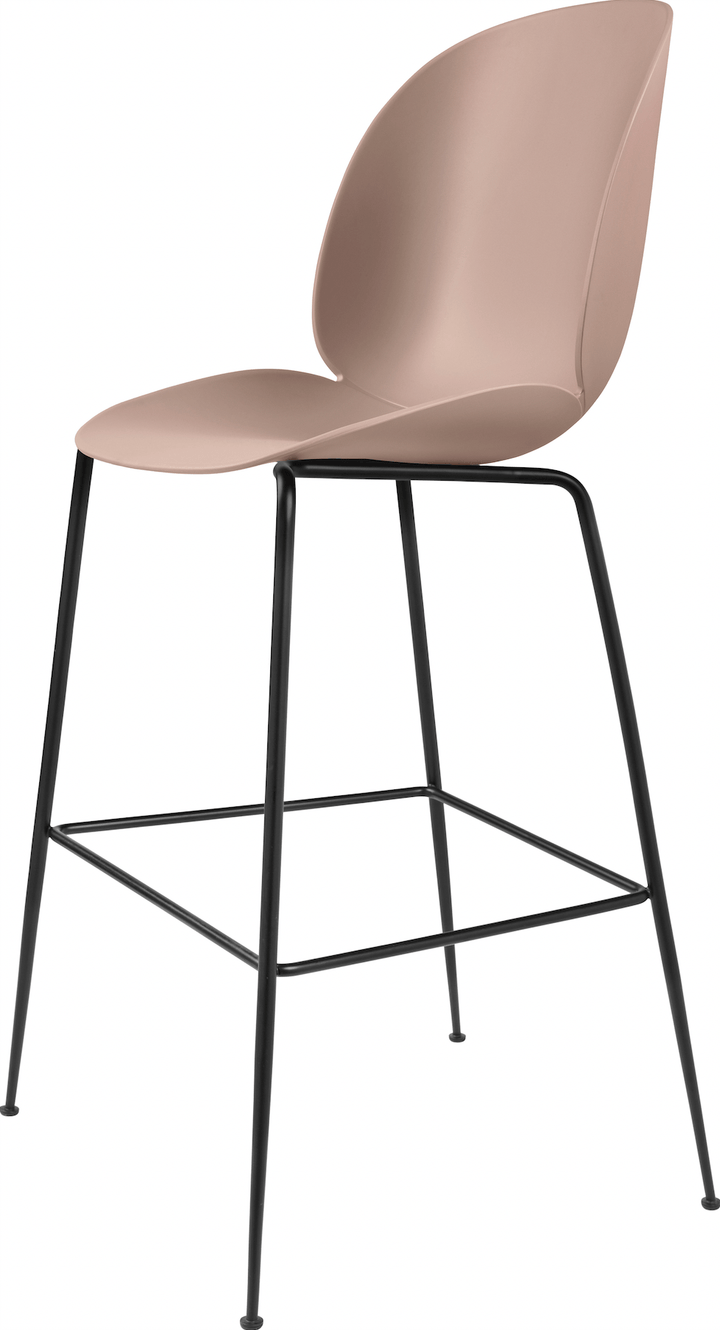 Beetle Bar Chair Un - Upholstered - Gubi - Stools + Benches + Ottomans - Black Matte - Sweet Pink - HORNE